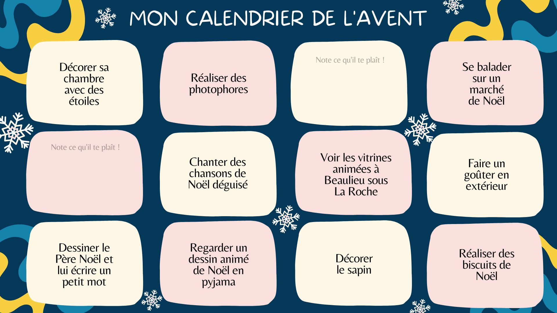 Calendrier de l'après : 31 défis pour janvier 2020